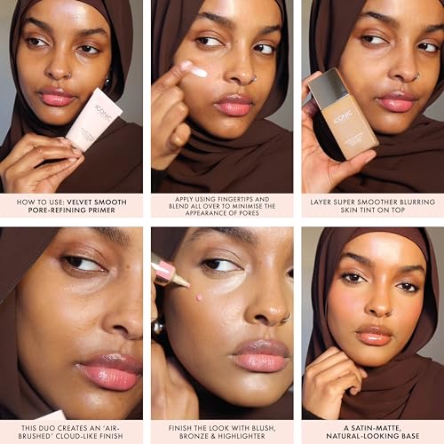 ICONIC LONDON Velvet Smooth Pore-Refining Primer | Whipped, Balmy Primer, Diffuses Pores, Cruelty-Free, Vegan Makeup, 1.01 Fl oz