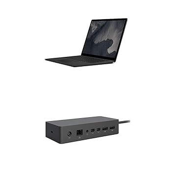 Microsoft Surface Laptop 2 34 29 Cm 13 5 Zoll Laptop Intel Core I5 8gb Ram 256gb Ssd Win 10 Home Schwarz Dock