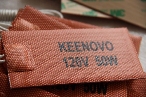 2" X 4", 120V 50W, with 3M PSA, KEENOVO Universal Silicone Heater Mat/Pad,All Purpose Flexible Heater