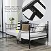 GreenForest Daybed Twin Size with Stable Steel Slats Mattress Foundation Platform Bed Metal Bed Frame for Living Guest Room, Matte Black