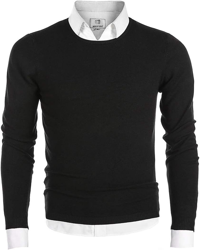 crew neck shift long sleeve sweater
