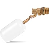 MUDUOBAN 1/2 Inch Float Valve, Water Level Control Auto Fill Valve | Adjuatable Arm, 60 PSI, 1.5GPM Flow, Brass Valve &amp; Plastic Float Ball, For Water Tank, Pool, Fountain, Pet Water Dispenser