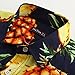 JEETOO Men's Casual Pineapple Short Sleeve Button Down Hawaiian Aloha Shirt(M,Navy)