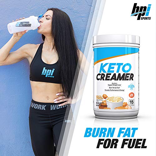BPI Sports Keto Creamer - Ketogenic Coffee Creamer - Electrolytes, MCTS, 10g Healthy Fats - Supports Ketosis, Energy, Appetite Control - for Men & Women - Caramel Macchiato - 15 Servings - Thumbnail 4