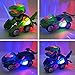 Dinosaur Cars Transforming Toys,Transforming Dinosaur LED Car with Light Sound Kids Toy,Dinosaur Cars Combined Into One,Automatic Transformation,2-8 Year Old Boys Girls Toddlers Kids Gift (Red)