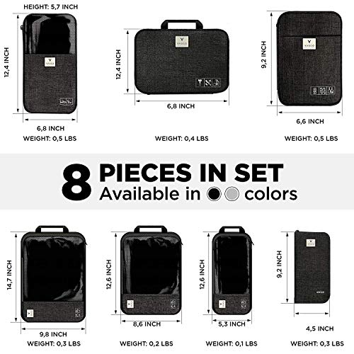 VASCO Compression Travel Packing Cubes Set (Black New) Pricepulse