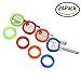 eBoot 24 Pack Key Identifier Rings Plastic Key Cap Sleeve Rings 8 Colors