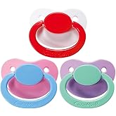 CutiePlusU Adult Sized Pacifier Large Shield White Purple Pink