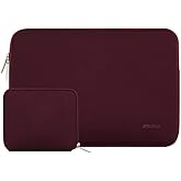 MOSISO Laptop Case 13.3 inch, 13-13.3 inch Laptop Sleeve Bag Compatible with MacBook Air/Pro 13/Pro 14 M5 M4 M3 M2 M1, HP Dell ASUS Lenovo, Neoprene Computer Sleeve Bag with Small Case, Wine Red