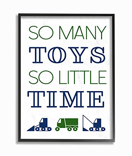 Stupell Home Décor So Many Toys So Little Time Oversized Framed Giclee Texturiz…