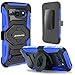 S6 Active Case, Galaxy S6 Active Case, Cellularvilla Dual Layer [New Generation] [Heavy] [Duty] Rugged Holster Case with Kickstand and Belt Swivel Clip for Samsung Galaxy S6 Active G890 (Blue Black)