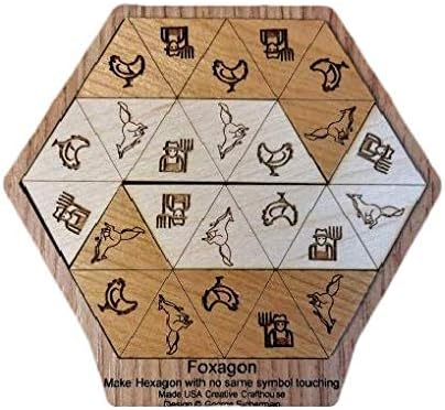 Foxagon Puzzle - Will it take 4 Minutes or 4 Hours? Design by Col. George Sicherman
