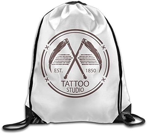 Allan J Beasley 3D Print Drawstring Backpack | Rucksack | Shoulder Bags | Gym Bag - (Est 1850 Tatoo)