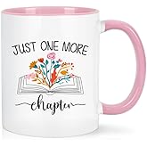 Cabtnca Book Lovers Gifts, Christmas Gifts for Book Lovers Women Readers, Just One More Chapter Mug, Librarian Gift for Readers, Bookaholic, 11 Oz