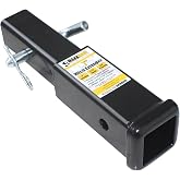 MaxxHaul 50833 2 x 2 inch Trailer Hitch Receiver Extender 7 inch Hitch Extension Length 3500 Lbs GTW