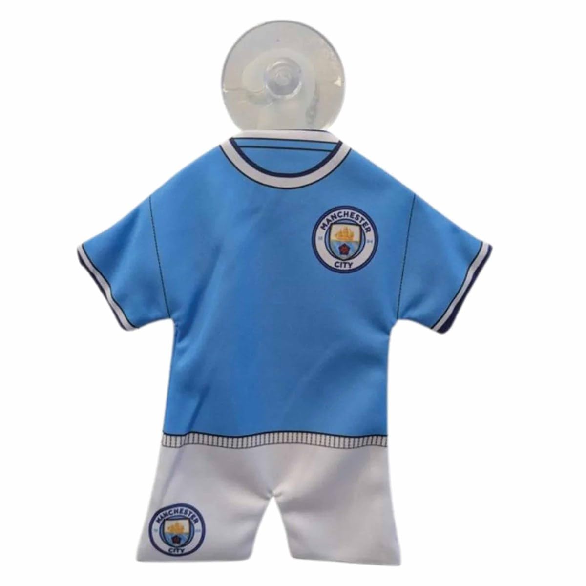 Manchester City FC Kit Car Hanger (One Size) (Sky Blue/White)