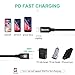 Baseus USB C to Lightning Cable 6.6FT/2M Nylon Braided Cord Charging & Syncing for iPhone X/8/8 Plus Connect to Macbook