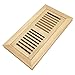 Razo White Oak Wood Flush Mount Floor Register Vent Cover, 4x10 Inch (Duct Opening), 3/4 Inch Thickness, with Damper, Unfinished