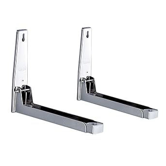 Mikrowellenhalterung, Faltbare Mikrowellenhalter für Mikrowelle, bis 40 KG BELASTBAR, Silber