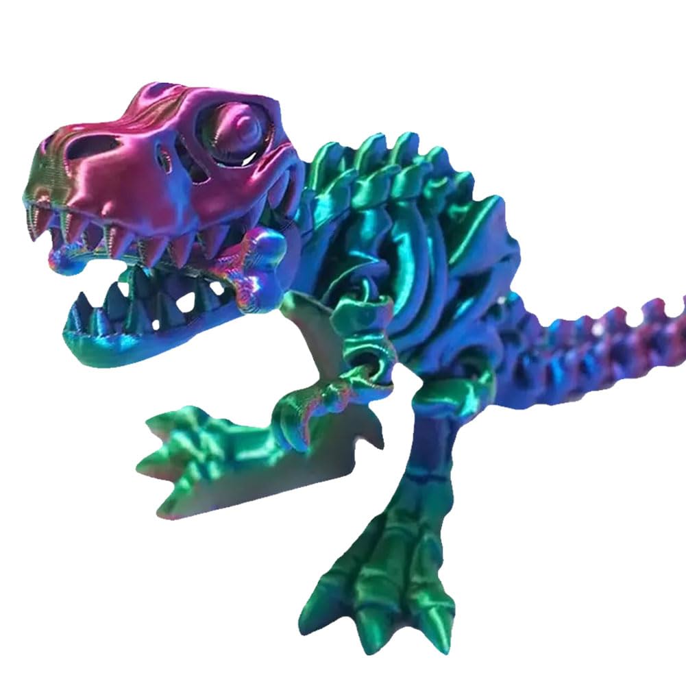 3D Printed Dinosaur Skeleton Figure, Fully Articulated Dinosaur Skeleton, Home Office Decoration, Toys & Gifts for Kids & Adults