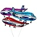 bouti1583 Airplane Helicopter Plane Shaped Foil Balloon 32 Inch, Pack of 3 Party Children Birthday Kids Favor Cartoon Decorations (Blue & Red)