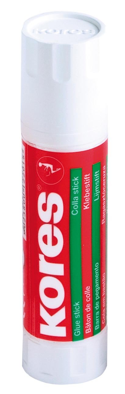 Kores - Glue Stick - Strong Hold White Adhesive Craft Glue, Safe, Non-Toxic - Back to School Stationery, Stationery Supplies, Office Supplies - Pack of 12 x 20g