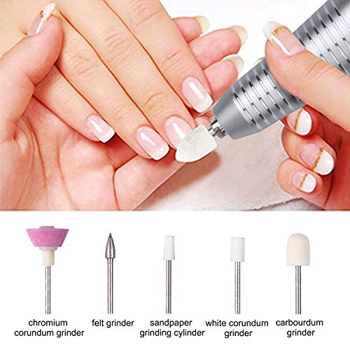 Nail Drill Machine 30000RPM - Ejiubas Nail Drill for Acrylic Gel Nails Portable Electric EFile Nail File Manicure Pedicure Tool Polishing Cuticle Remover Salong Home Use - Thumbnail 4
