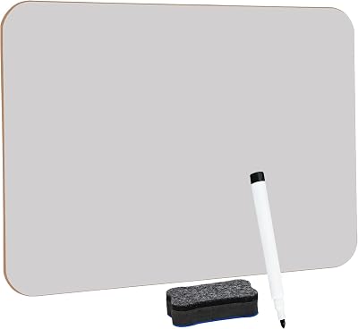 Hisredsun Mini Dry Erase Whiteboard 8.2x11.8 Double-Sided with Pens Erasers