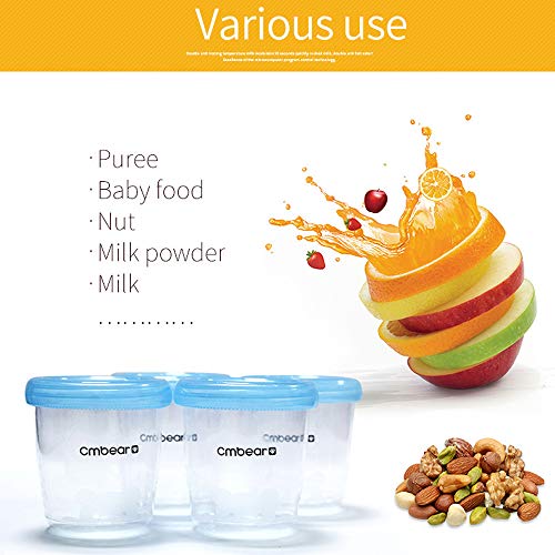 Breastmilk Storage Organizer Breastmilk Storage Bottles Breast Milk Storage Cups BPA Free 180ml / 6 oz Pack of 4