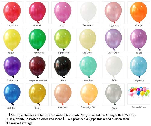 Elecrainbow 100 Pack 12 Inch 3 2 G Pc Thicken Round Pearlescent