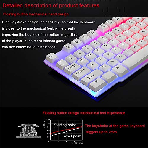 image for Aleola_Home & Kitchen Aleola US Stock Gaming Keyboard USB Wired Keyboa