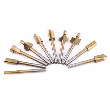 10er Set 3 Mm Hss Titan Fräser Bit Set Holz Cutter Dremel Werkzeug