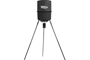 WILDGAME INNOVATIONS Quick-Set 270 lb Game Feeder with Digital Timer | Durable Tripod Corn/Pellet Hunting Feeder with 1-4 Available Feed Times & 30-feet Radius