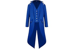 H&ZY Men's Steampunk Vintage Tailcoat Jacket Gothic Victorian Frock Coat Uniform Halloween Costume