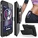 iPhone 5S Case, Rhidon Super Slim Hard Shell Layer Holster Open-Face Sport Case with Holster Kickstand and Locking Belt Swivel Clip for Apple iPhone 5 5S SE (Black)