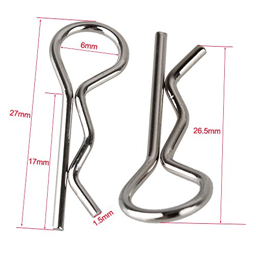 50pcs Universal 1/5th 1/8th Scale Bend Large Body Clips Steel RC Car Parts Truck Buggy Shell Replacement For Redcat HSP 81013 Baja