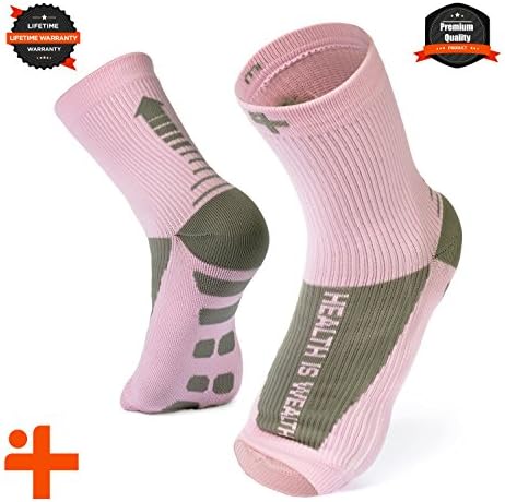 Plantar Fasciitis Relief Compression Socks: Health Is Wealth Anti Fatigue Medical Sock Sleeve for Men and Women - Improves Blood Circulation, Provides Relief for Swelling, Cramps