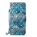 Firefish Galaxy S8 Wallet Case, TPU [Slim Fit] Magnetic Closure Case Folio Flip Kickstand Card Slots Holder Cover[Wrist Strap] Cash Full-Body Protective Cover for Samsung Galaxy S8 (5.8 Inch)-Leaves