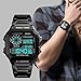 FANMIS Men's Luxury Digital Quartz Waterproof Wrist Watches Dual Time Countdown Alarm Stopwatch Backlight Multi-Function Watch