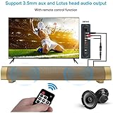 Bluetooth Speaker, YOKKAO Bluetooth 3.0 Wireless Soundbar Speaker Built-in Subwoofer Support TF Card/ 3.5mm Aux-in for Smartphone/ Tablet/ TV/ MP3
