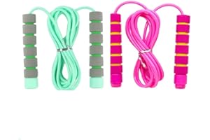 ACEONE Adjustable Soft Skipping Rope with Skin-Friendly Foam Handles for Kids, Children, Students and Adults, Fitness Jump Rope For Outdoor, Party Favor, Exercise Activity