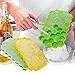 Ice Cube Trays with Lids, Qinbin 2Pack (74 Ice Cubes) Silicone Ice Cube Molds for Whiskey Storage, Cocktail, Beverages