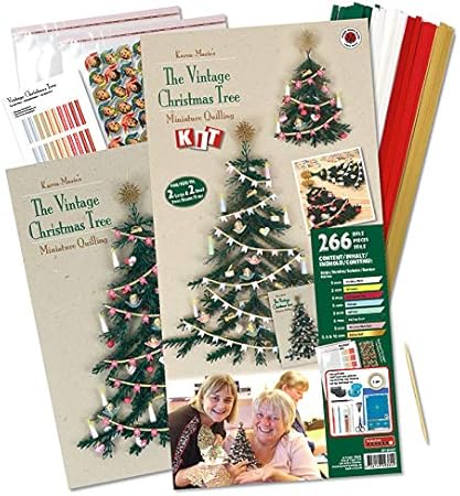Immagini Quilling Natale.Karen Marie Klip The Vintage Christmas Tree Quilling Kit Amazon It Casa E Cucina