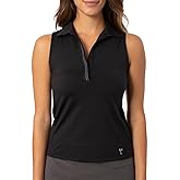 GOLFTINI Women’s Fabulous Sleeveless Golf Polo – Soft, Moisture-Wicking, UPF Shirt for Golf, Tennis, Pickleball & Office Wear