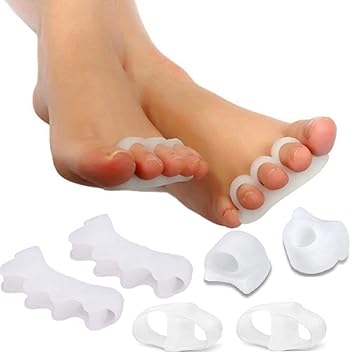 8 Stück Hallux Valgus Korrektor Hilfsmittel für Fußpflege Kit,Orthopädische Zehenspreizer Pads Fuß Schmerzmittel - Gel Zehe A