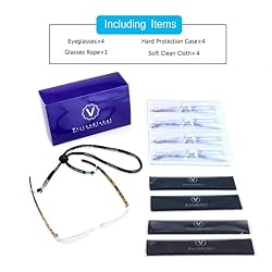 LifeArt Blue Light Blocking Reading Glasses, 2 or