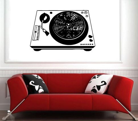 Wall Decor Vinyl Decal Sticker Mural Record-player Design Music S2655