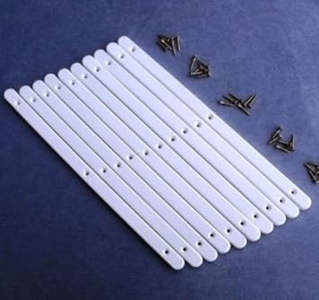 Home Fittings 5 Pairs Of White Plastic Drawer Runners With Screws