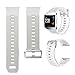 KingAcc Fitbit Ionic Bands, Soft Accessory Replacement Band for Fitbit Ionic, with Metal Buckle Fitness Wristband Strap Women Men (1-Pack, White, Large)