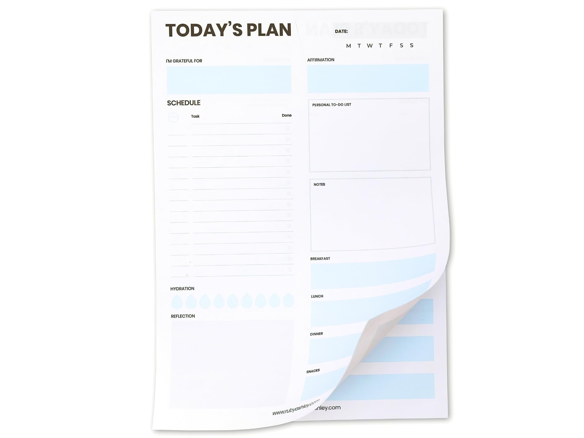 To Do List Pad - Organise Your Day With Ease. 100 Day Planner by Ruby Ashley